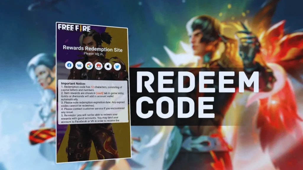 Free Fire Diamond Redeem Code Today